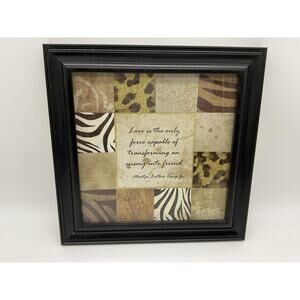 Sign of the Times Framed Wall Art Quote Martin Luther King Jr Animal Print Zebra